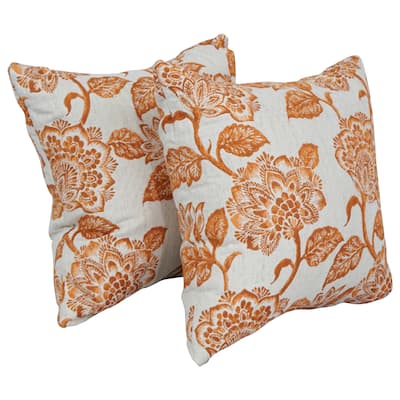 Blazing Needles 17-inch Square Throw Pillows (Set of 2)