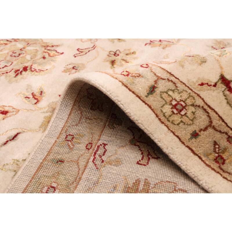 ECARPETGALLERY Hand-knotted Jamshidpour Ivory Silk, Wool Rug - 7'11 x 10'0