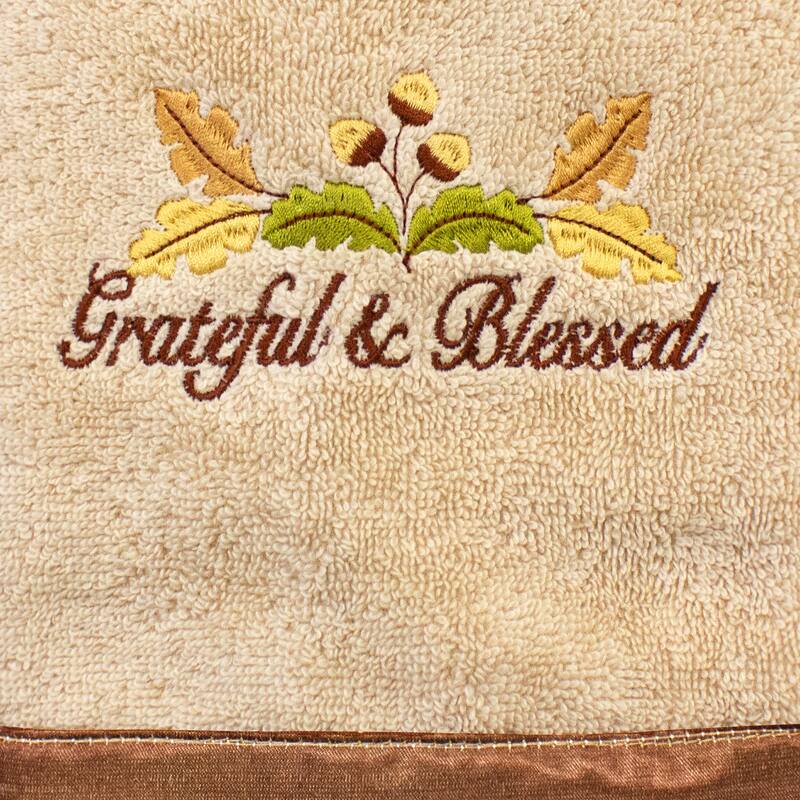 Authentic Hotel and Spa Blessed - Embroidered Luxury 100% Turkish Cotton Hand Towel