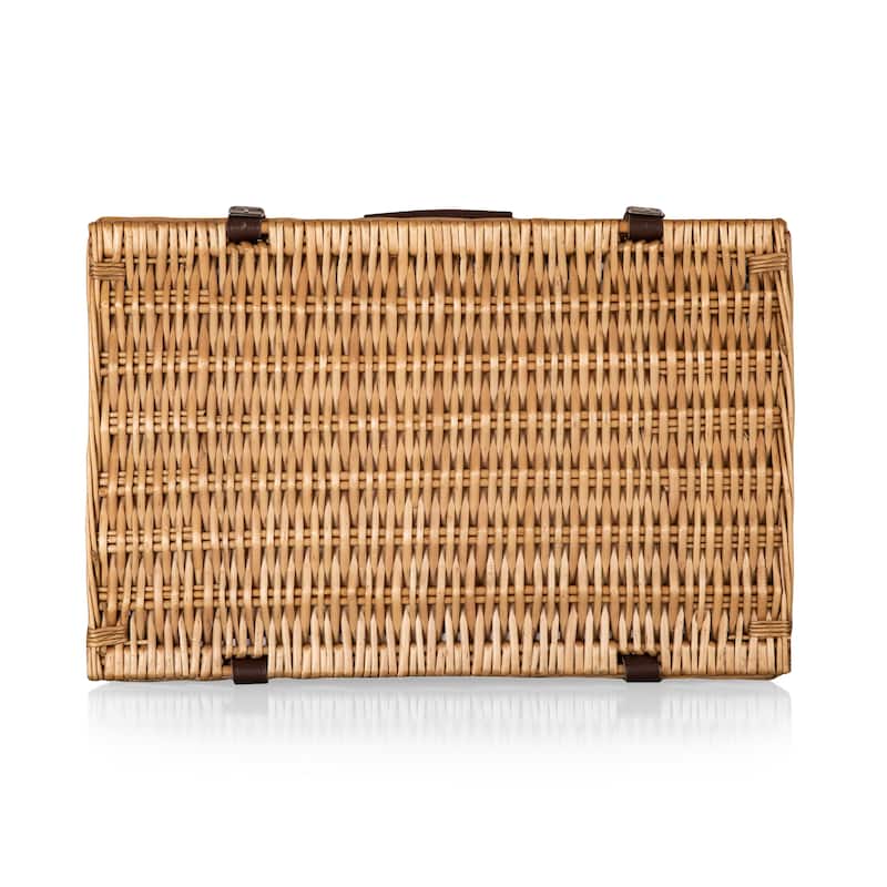Picnic Time - Belmont Picnic Basket, (Navy Blue & White Stripe)