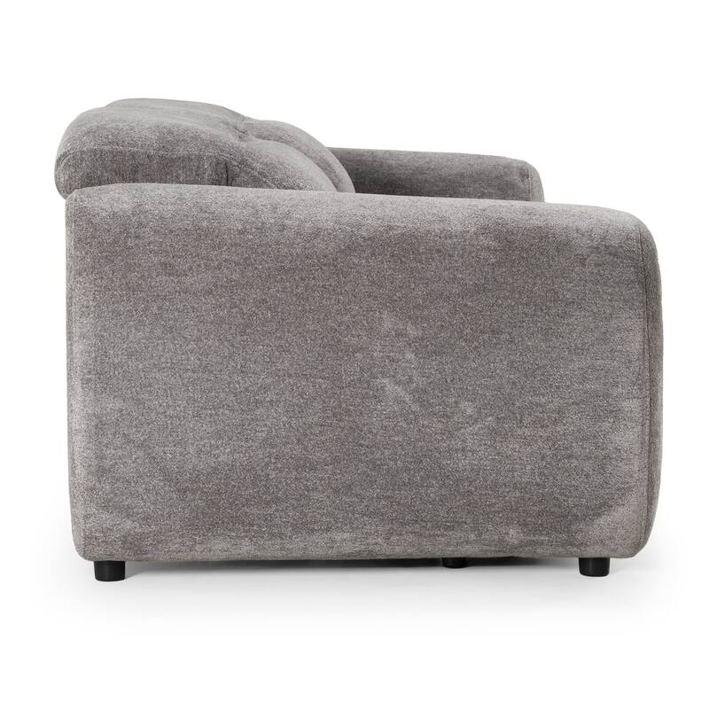 Divani Casa Brevig Modern Grey Fabric Sofa w/ 2 Recliners