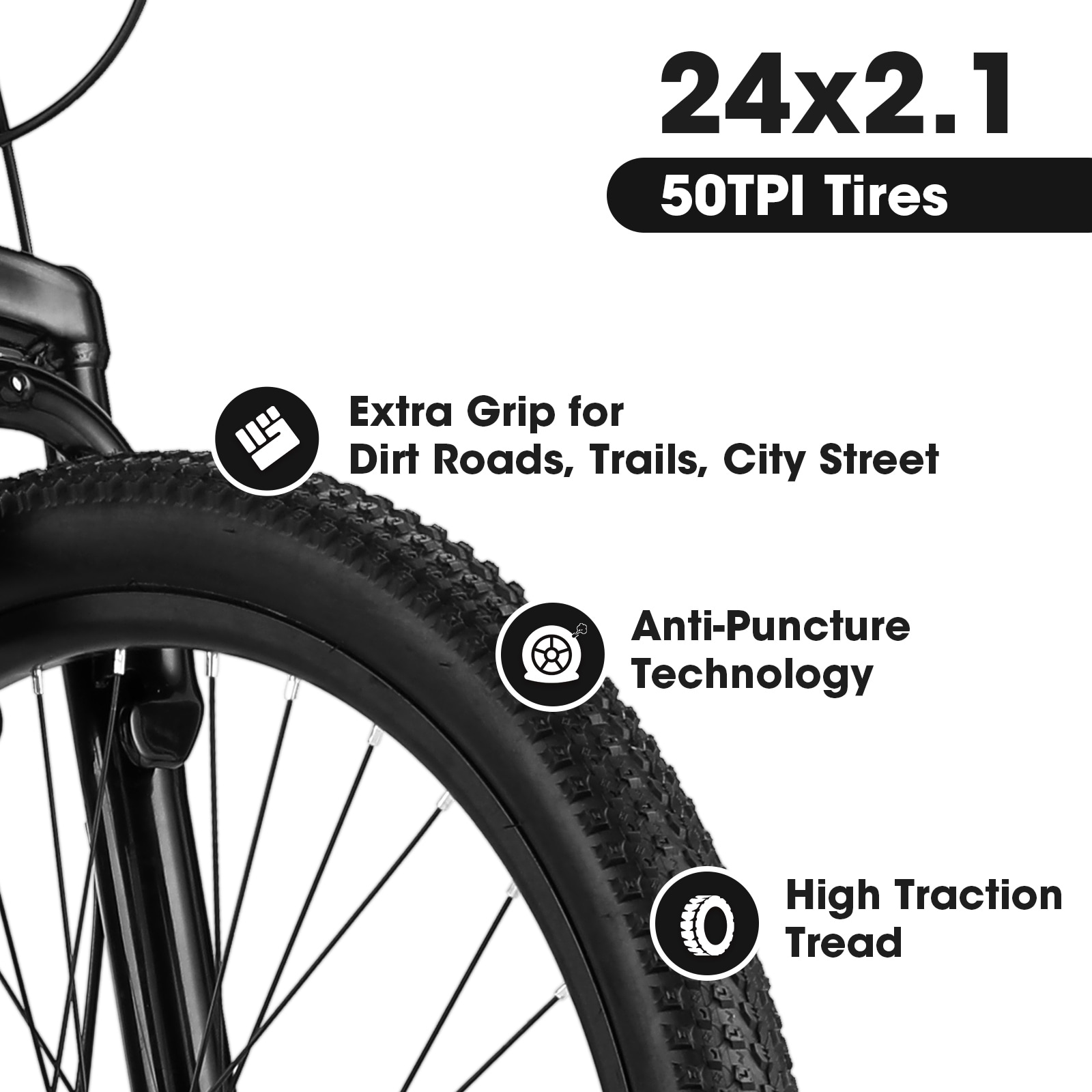 24 inch Mountain Bike for Teenagers Girls Women