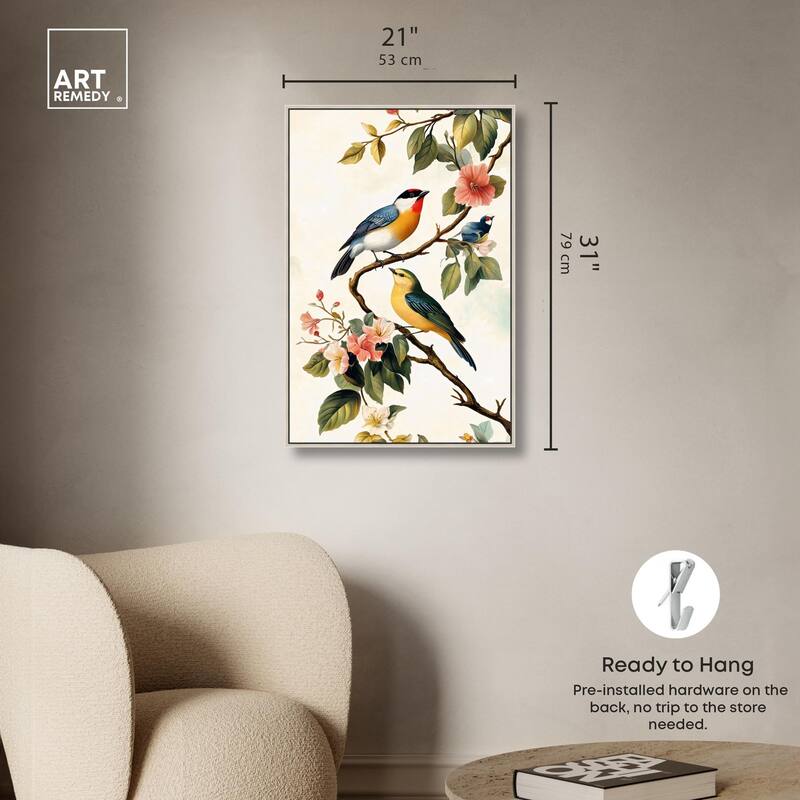 Colorful Perch Canvas by Art Remedy