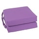 preview thumbnail 81 of 79, 16-inch Square Indoor Twill Chair Cushions (Set of 2 or 4) - 16 x 16 Set of 2 - Grape