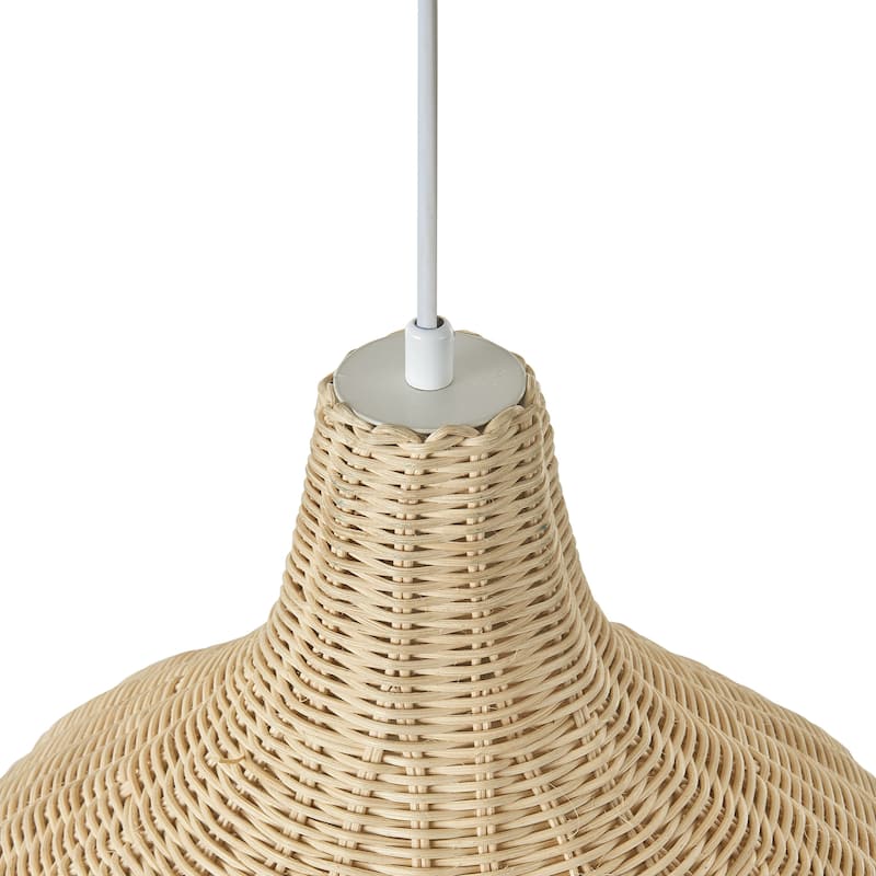 1-Light 18" Handmade Vine Pendant Light, Natural Finish, No Bulb Included