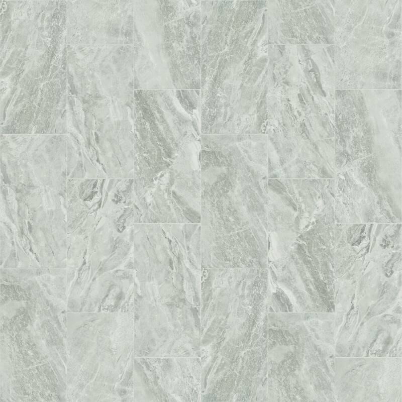 Shaw CS87Z Casino - 12" x 24" Rectangle Floor Tile - Matte Marble - Argento