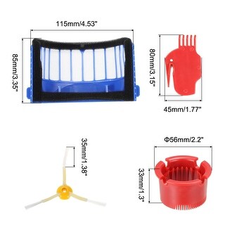 Replacement Accessories Kit Filter Bristle/Side Brush Cleaning Tools - Multicolor