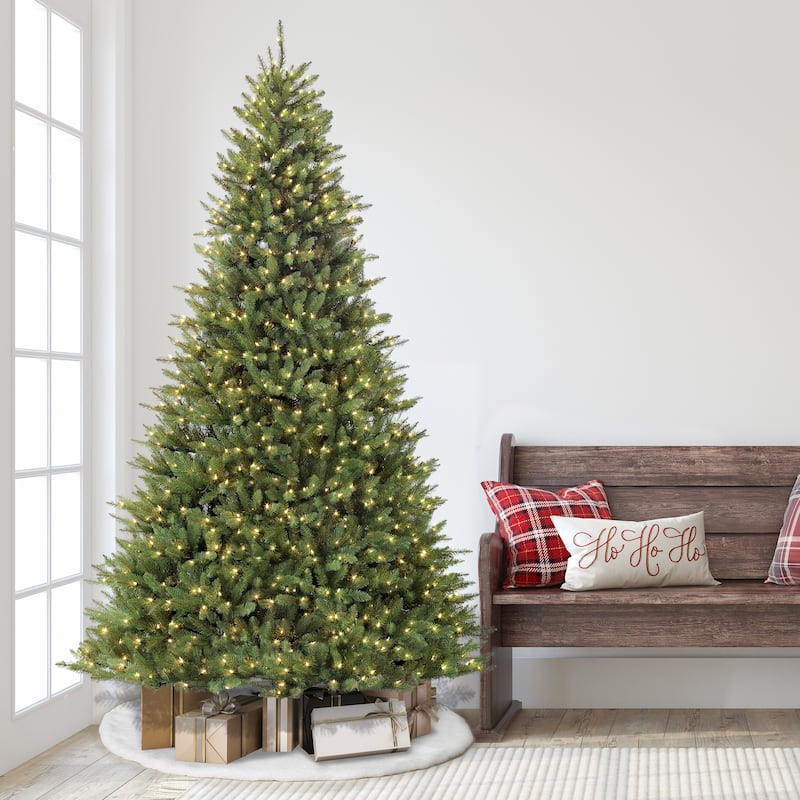 Puleo International 7.5' Pre Lit Fraser Fir Artificial Christmas Tree