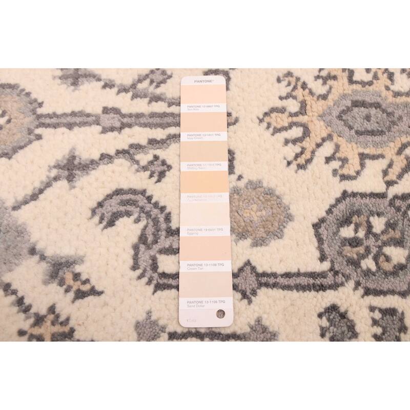 ECARPETGALLERY Hand-knotted Royal Oushak Cream Wool Rug - 2'6 x 19'3