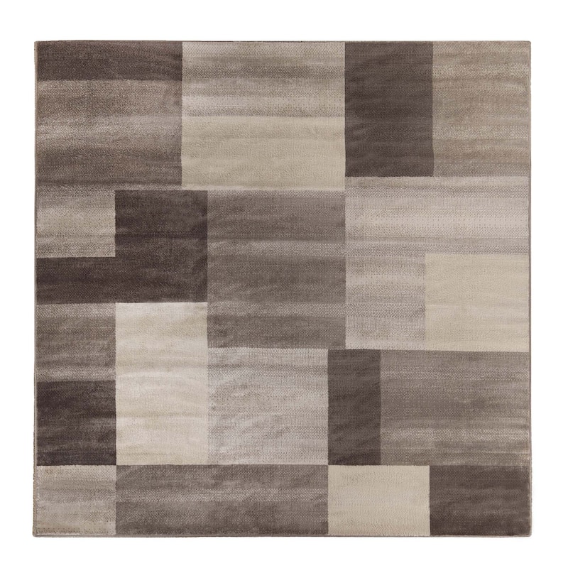 Superior Clifton Geometric Modern Indoor Area Rug - 5' x 5' Square - Beige