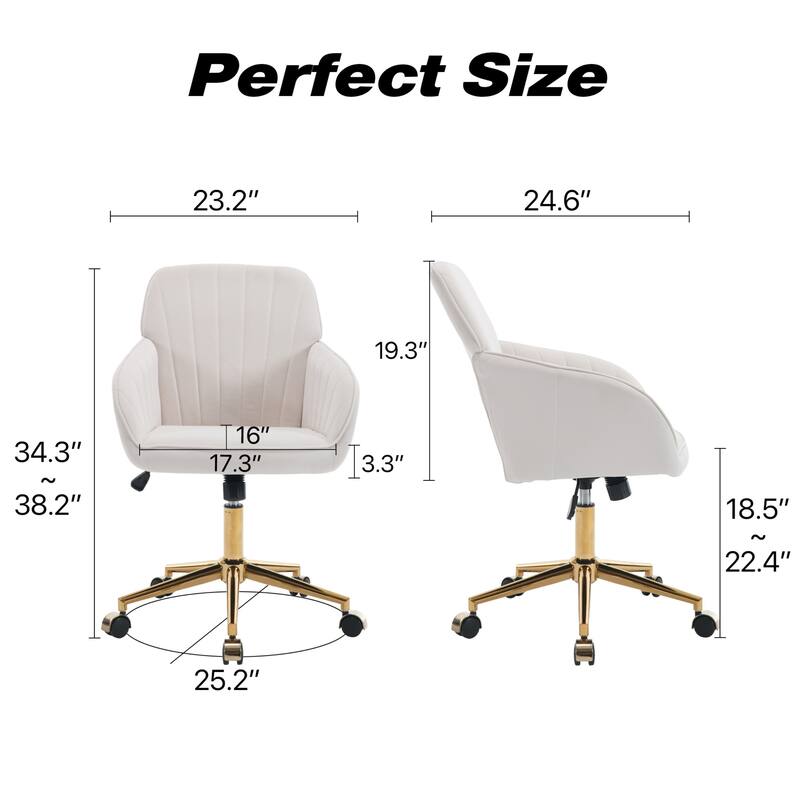 Home Bedroom Office Chair Ergonomic Swivel Chair, Reclining Seat