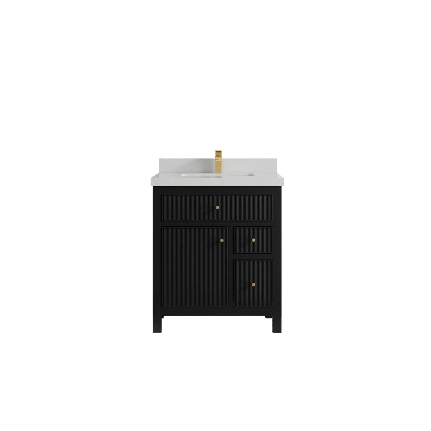 Willow Collections 30 in W x 22 in D Sonoma Free Standing Reeded Single Sink Bathroom Vanity with Countertop