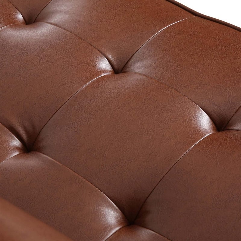 82" Three-Seat PU Leather Upholstered Sofa