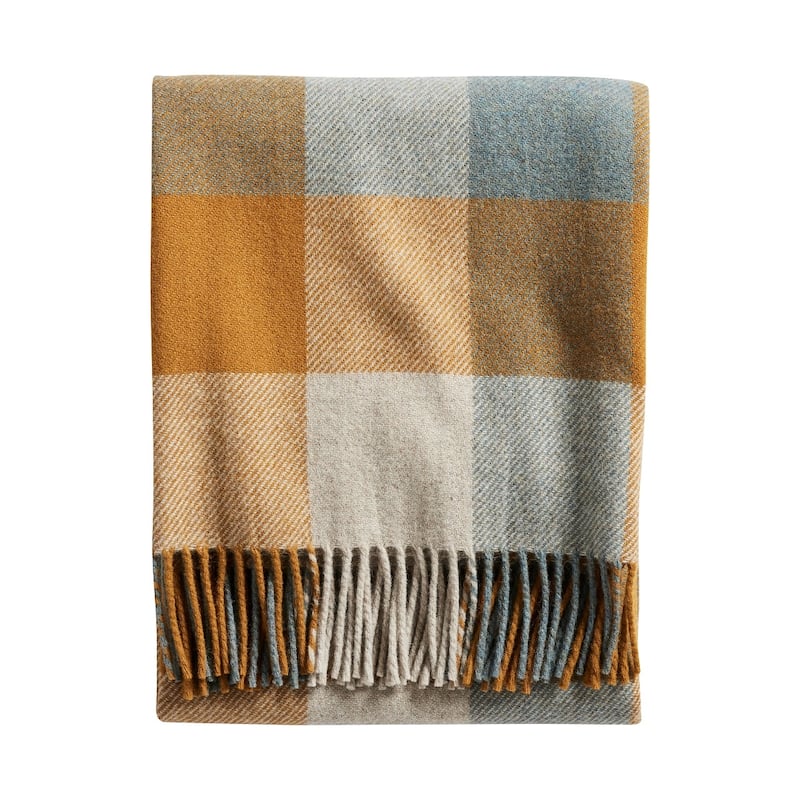 Pendleton Ecowise Shale / Copper Fringed Throw On Sale Bed Bath