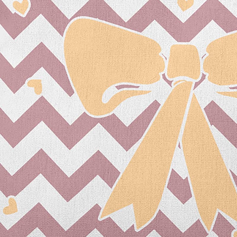 Chevron Bow Decorative Throw Pillow