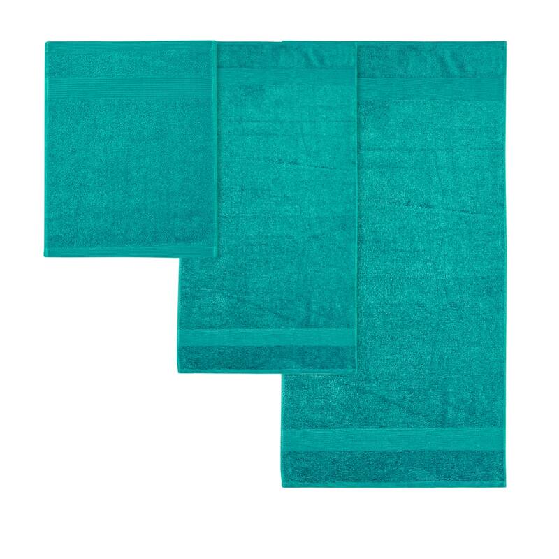 Fabstyles 8 Piece Plush Cotton Towel Set