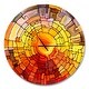 preview thumbnail 2 of 8, Designart 'Return of Stained Glass' Oversized Modern Wall CLock