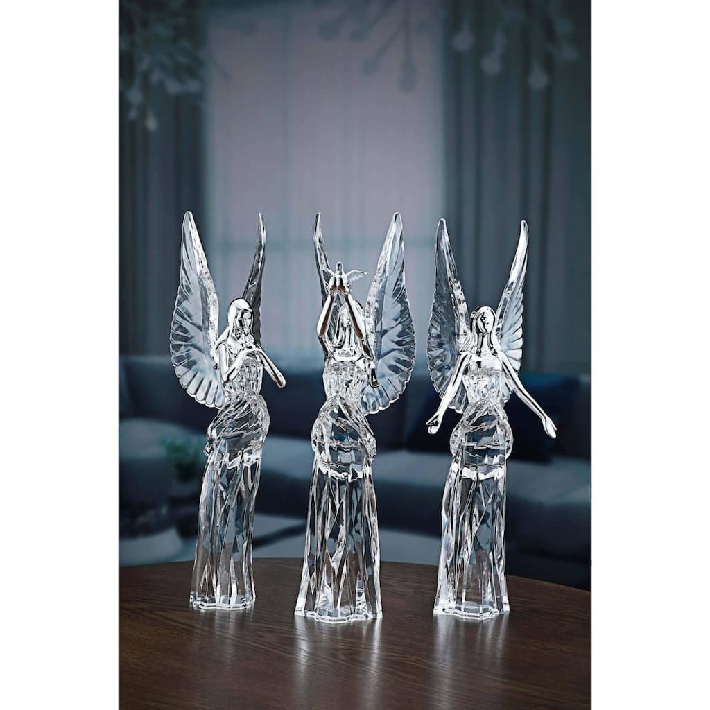 Diamond Cut Angel Figurine Christmas Decoration - 13.25" - Set of 6