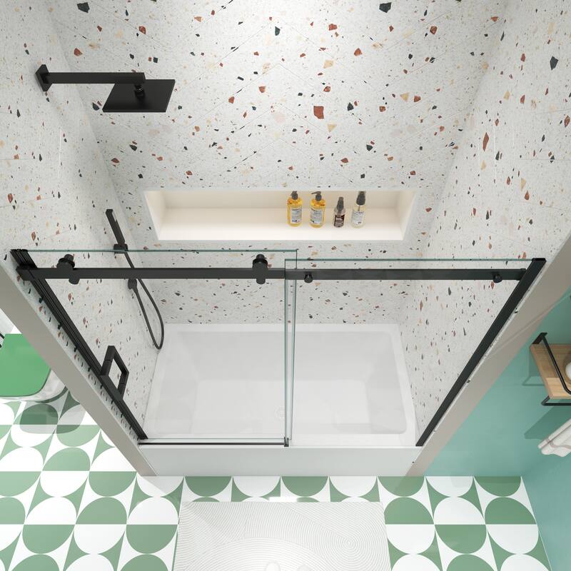 60"W x 58"H Frameless Single Sliding Shower Door - 60'' x 54''