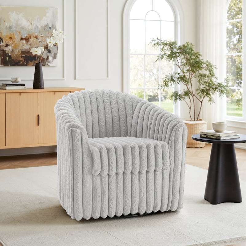 Single Sofa Armchair Swivel Barrel Chair