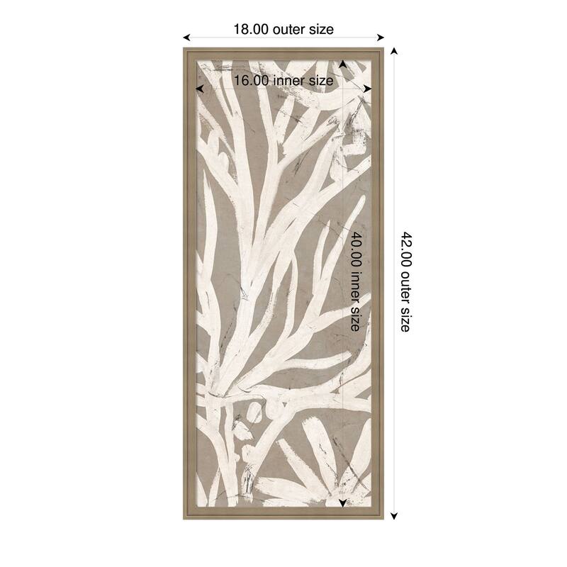 Amanti Art Framed Fabric Pinboard Mudcloth Foliage II by June Erica Vess Printed Bulletin Board - Board Size 16 x 40