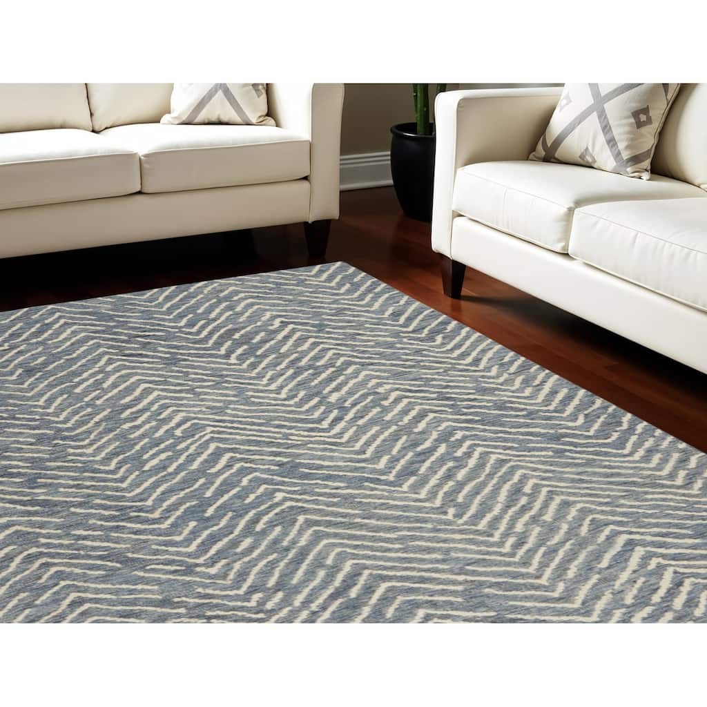 Faxe Power Loomed Modern Soft Area Rug By HomeRoots - 138' X '99' X '0.5