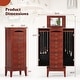 preview thumbnail 3 of 8, Costway Wood Jewelry Cabinet Armoire Storage Box Chest Stand Organizer - 10.5'' X16'' X40''