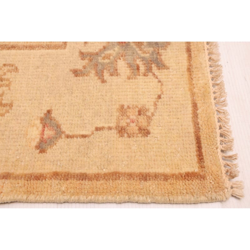 ECARPETGALLERY Hand-knotted Peshawar Oushak Light Copper Wool Rug - 3'7 x 22'6