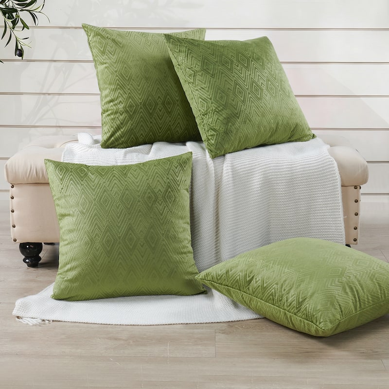 Tonopah Ikat Velvet Throw Pillow Cover Set, NO INSERT