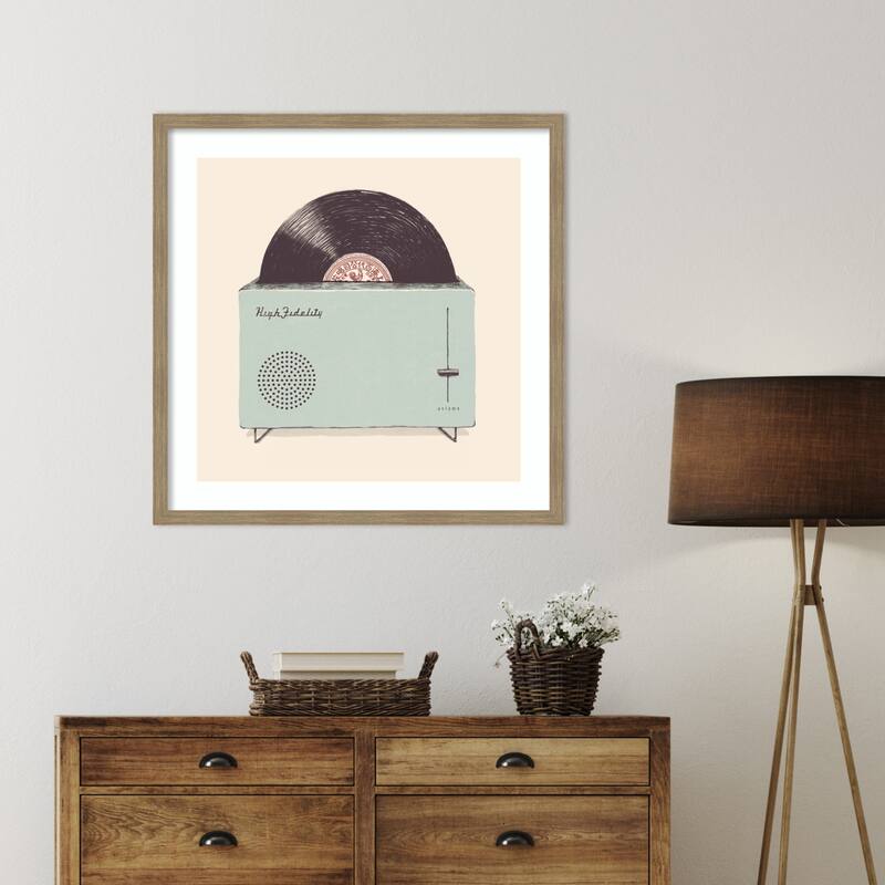 High Fidelity by Florent Bodart Wood Framed Wall Art Print