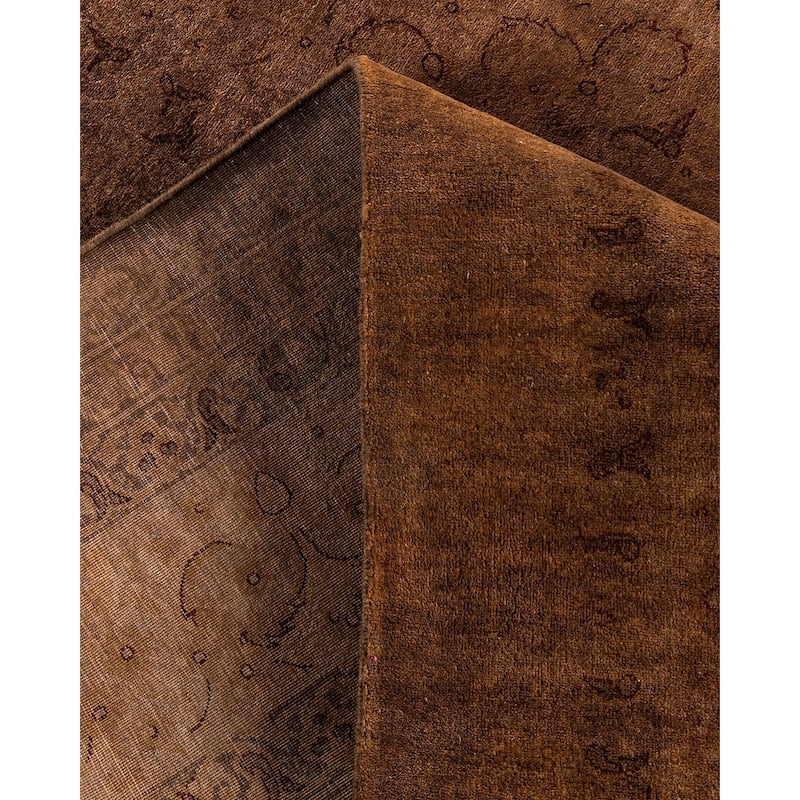 Fine Vibrance One-of-a-Kind Hand-Knotted Area Rug - Brown, 8' 3" x 10' 4" - 8' 3" x 10' 4"