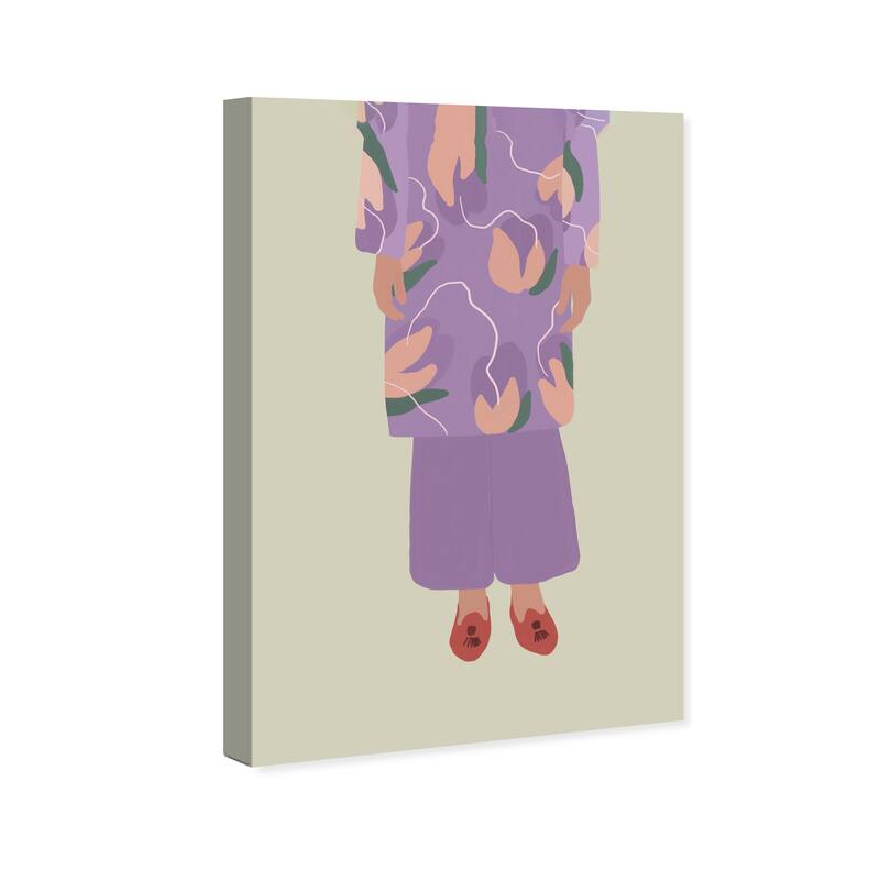 Wynwood Studio Canvas People and Portraits My Granny Purple and Light Purple Modern & Contemporary Wall Art Canvas Print