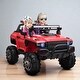preview thumbnail 1 of 8, 12V Kids Police Ride-On SUV Car with Remote Control, Siren Lights, Music, Horn, 2 Seats & Suspension, Battery-Powered Truck Toy Red