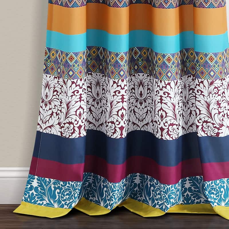 Lush Decor Boho Stripe Window Curtain Panel Pair