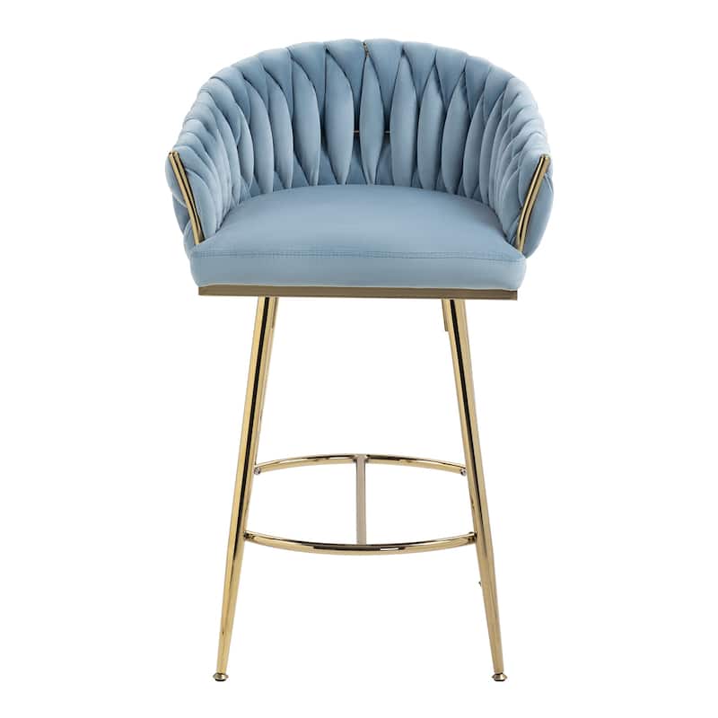 26'' Counter Height Bar Stools Set Of 2 Kitchen Island Counter Bar Stool With Hand- Wave Back