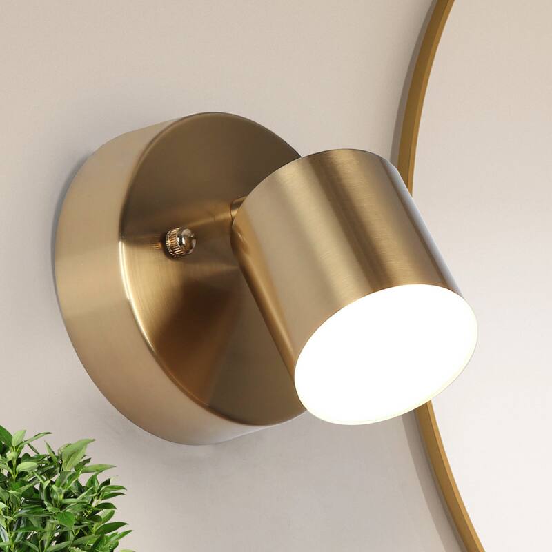Modern 1/2/3-Light Gold Brass LED Bathroom Vanity Light Linear Wall Sconces