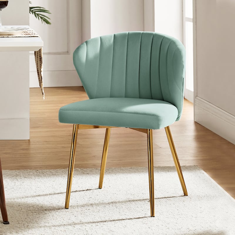 Aruna Accent Chair with Metal Legs 20''W X 19.5 ''D X 29''H by HULALA HOME