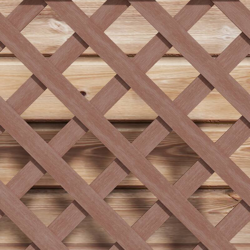 Outsunny Raised Garden Bed with Trellis Lattice, Wood Planter Box with Self Draining Gap, Freestanding Trellis Planter