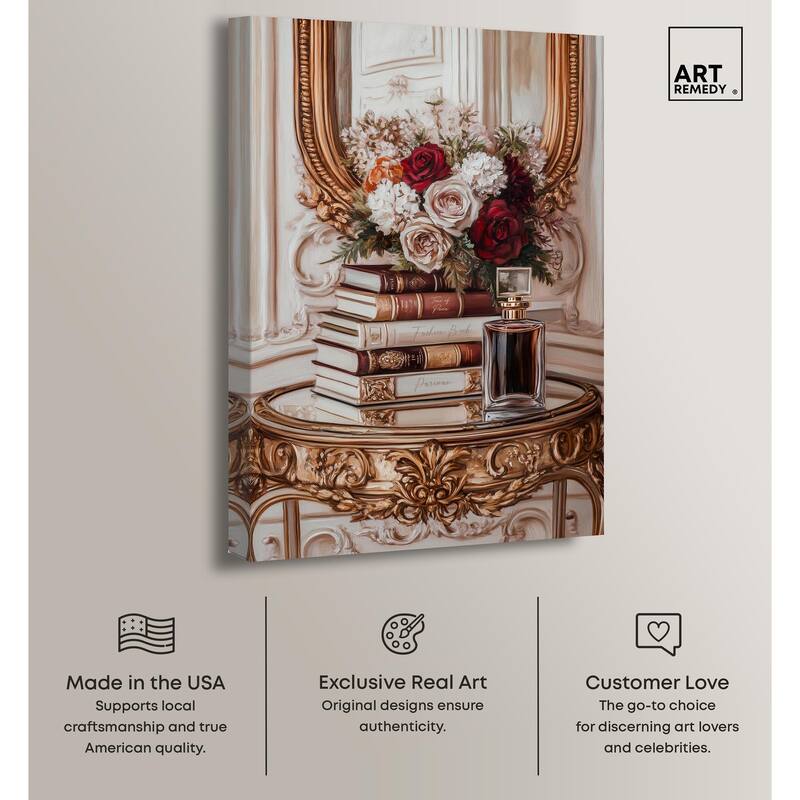 Lovely Mirror Glam Books Canvas by Art Remedy, Gallery Wrapped