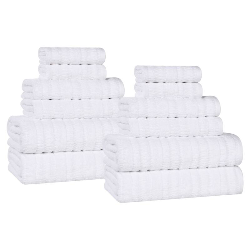 Superior Mika Smart Twist Viscose Cotton Blend 12 Piece Towel Set