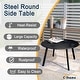 preview thumbnail 2 of 33, Clihome Weather Resistant Round Steel Patio Large Coffee Table