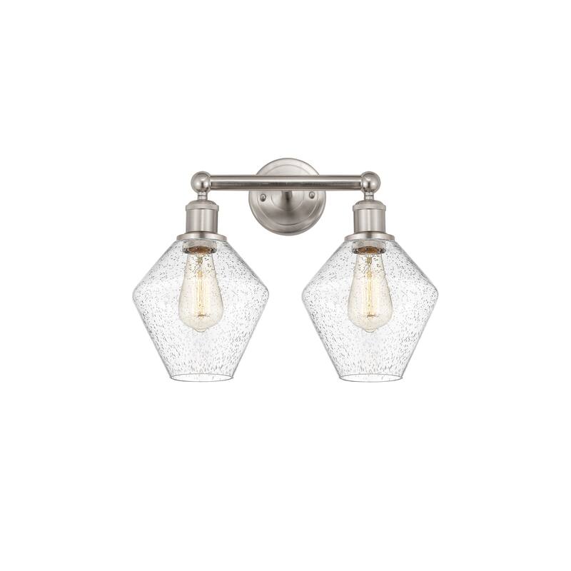Innovations Lighting Cindyrella - 2 Light 17" Bath Vanity Light - Satin Nickel/Seedy