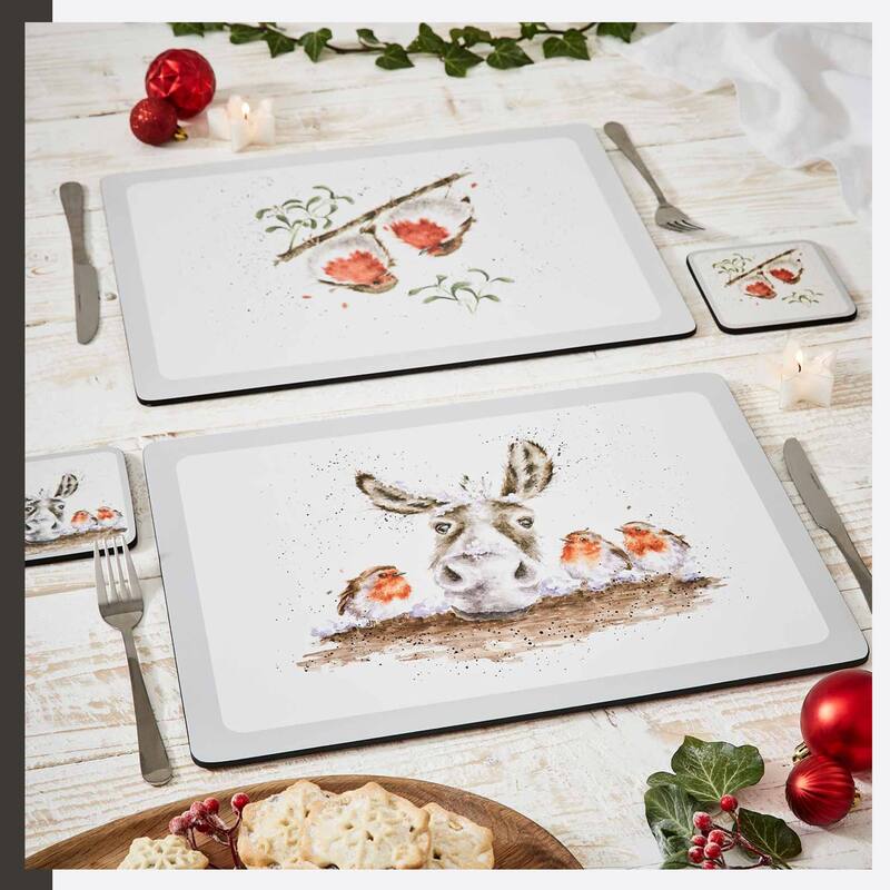 Pimpernel Wrendale Designs Set of 4 Christmas Placemats - 15.7" L x 11.7" W