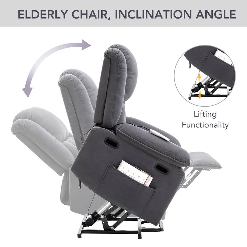 Massage Recliner,Power Lift Chair for Elderly with Adjustable Massage and Heating Function,Recliner Chair