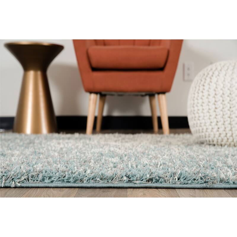 World Rug Gallery Contemporary Ombre Soft Plush Shag Area Rug