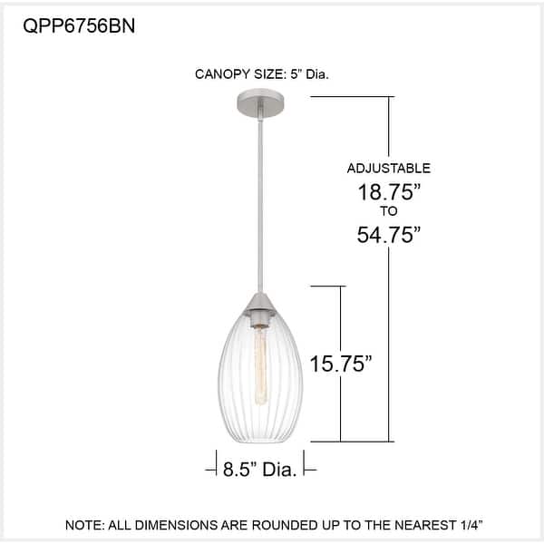 Marza 1-Light Brushed Nickel Mini Pendant