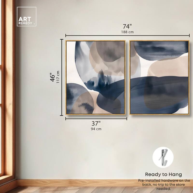 Rust and Noir Canvas Set of 2 by Art Remedy