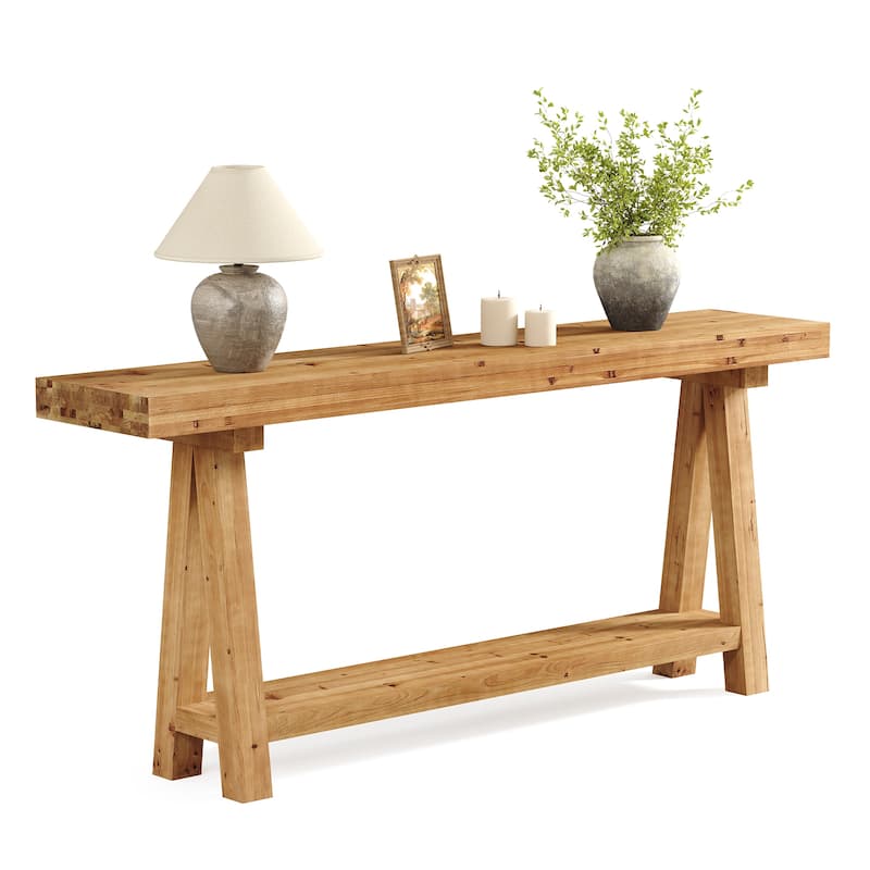 Solid Wood Console Table for Entryway, 70.87-Inch Long Sofa Table
