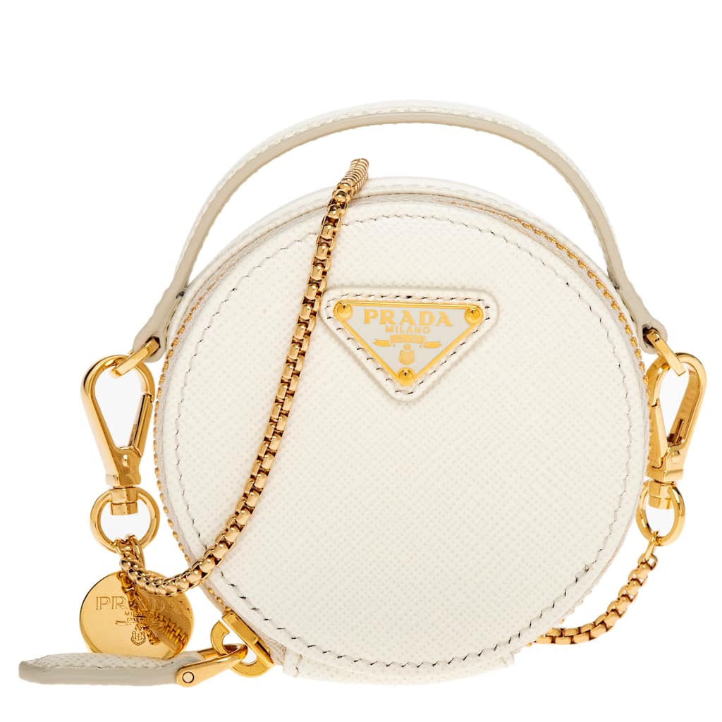 Prada Saffiano Round Leather Mini Bag