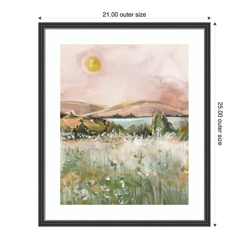 Kate and Laurel Framed Art Neutral Landscape 02 by Annie Quigley